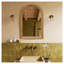 Miroir mural arqué avec cadre en bois avec finition chêne naturel - H 35,43 po x l 23,62 po