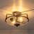 Boatner 2-Light Glass Shade Semi Flush Mount Ceiling Light