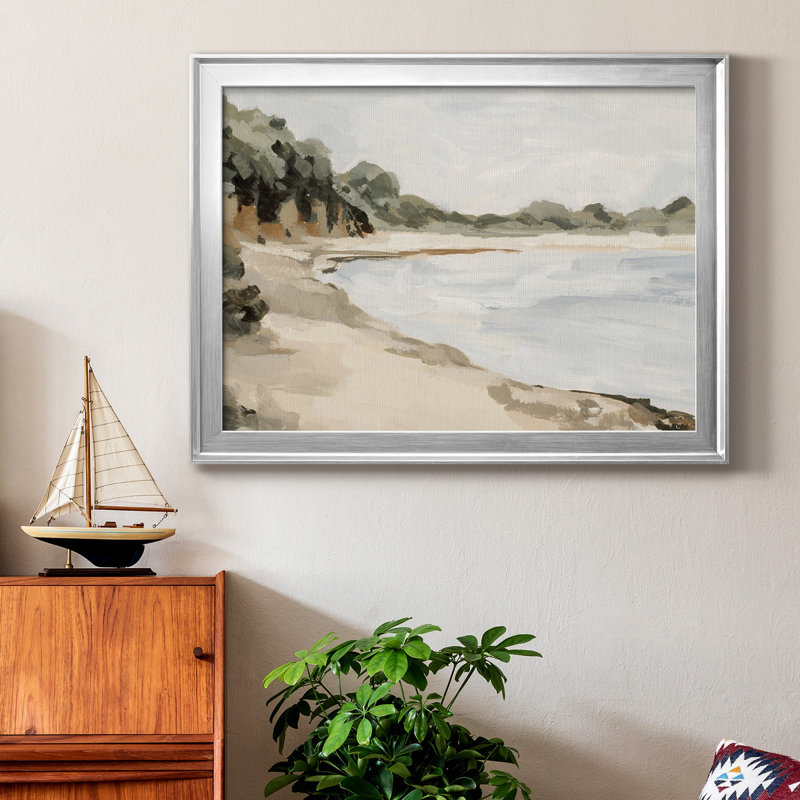 Toile encadrée de qualité supérieure Bluff Bay II - prête à être accrochée, Cadre argenté, H 18,5 po x l 24,5 po x P 1 po