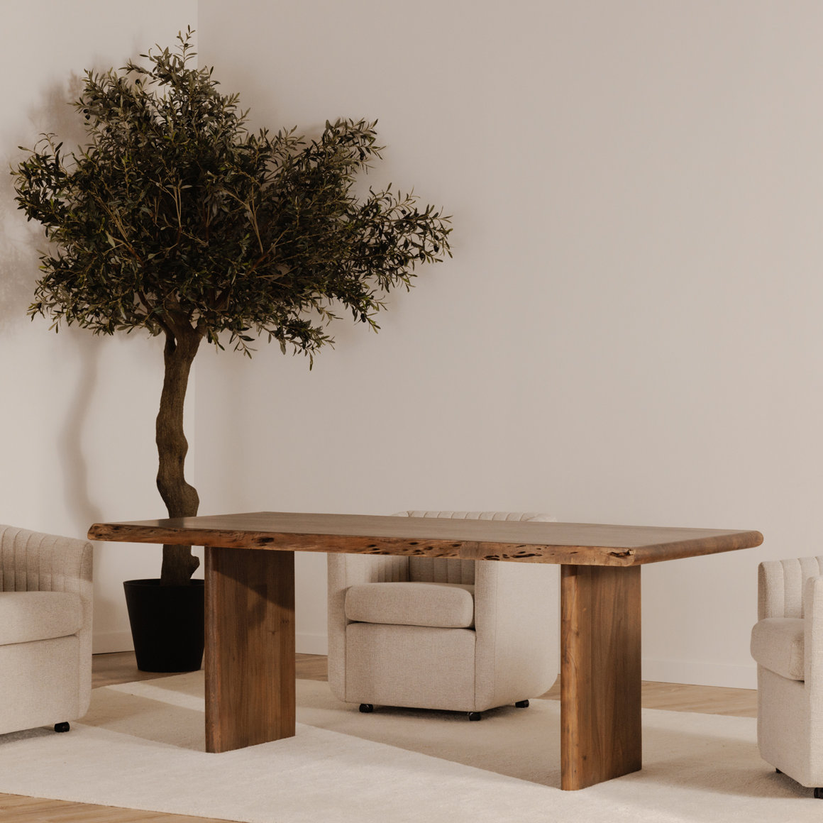 Ruma 98" Acacia Dining Table, 30" H x 98" L x 40" W