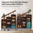 Shoe Storage Cabinet with 3 Drawers, Step Shape Cabinet with Adjustable Shelves & Open Storage-18531707