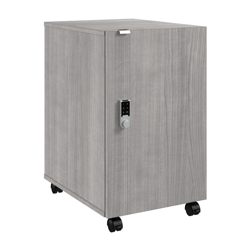 Classeur mobile avec tiroir, porte et serrure à clavier Bush Business Furniture Assure, Gris platine
