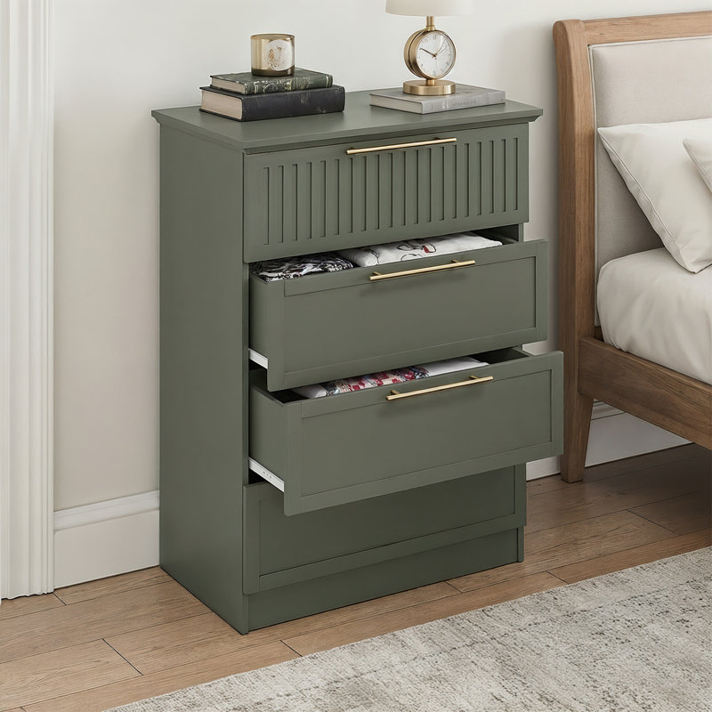 Darry Gregory 4 Drawer Chest, Kale Green