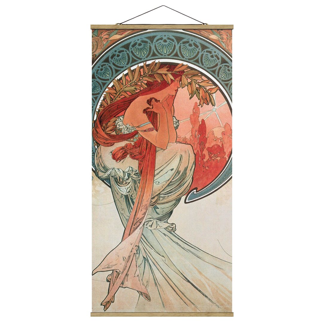 Stoffbild Four Arts – Poetry von Alfons Mucha