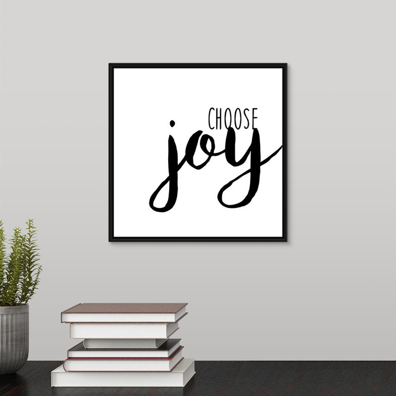 «Quotable I» par Anna Hamily, reproduction d'art textuel, Cadre noir, H 11,7 po x l 11,7 po x P 1,75 po