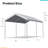 ADVANCE OUTDOOR 10x15 ft Carports Heavy Duty Car Canopy Garage Party Tent Boat Shelter, Adjustable Height from 9.5 ft to 11 ft, Grey-123143503