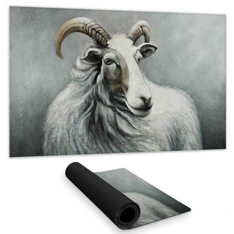 Cashmere goat - 14.00"x24.25" Desk mat