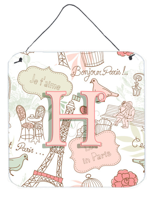 « love in paris », impression sur plaque, H