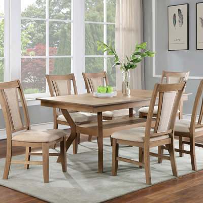 Table de salle à manger moderne avec tablette inférieure ouverte 1pc