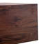 Table basse luxueuse en panneau de fibres à densité moyenne à grain de bois de noyer avec surface spacieuse et fonctionnalité de salon polyvalente.
