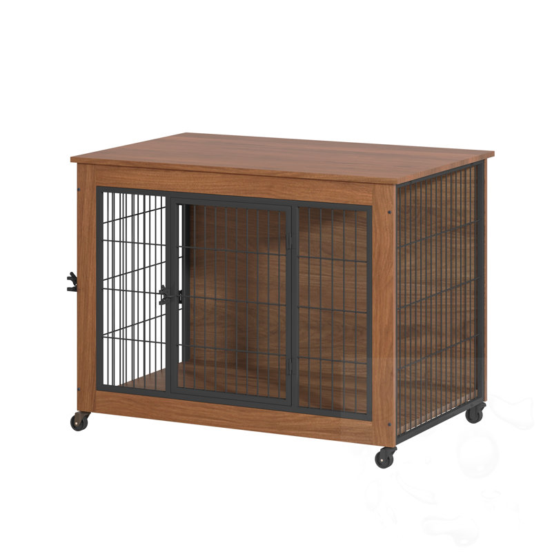Cage pour chien avec roues et portes, H 29,3 po x l 38,6 po x P 25,6 po