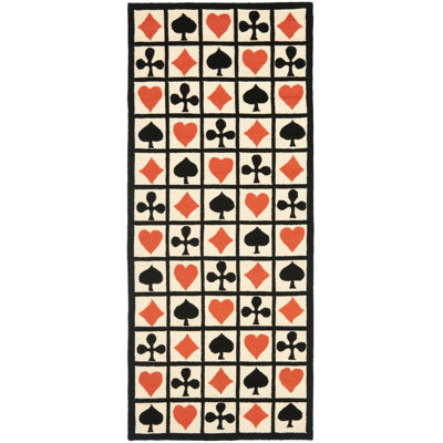 Roseta Hand Hooked Wool Pile Geometric Rug