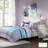 Full/Queen Reversible Quilt Set with Throw Pillows
