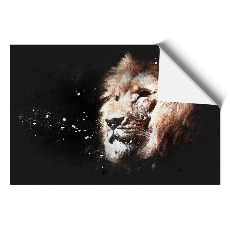 Lion Paint Splash - Frameless Print, 42cm H x 59cm W x 0.1cm D