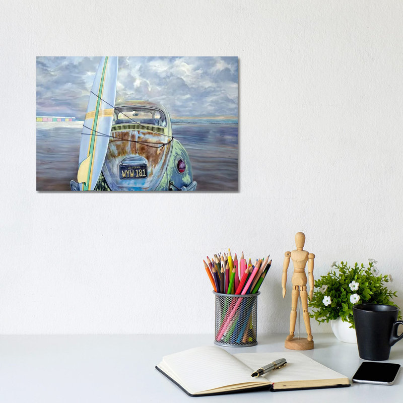 Surf 1 Piece Wall Art on Canvas, 20.32 cm H x 30.48 cm W, Wrapped Canvas