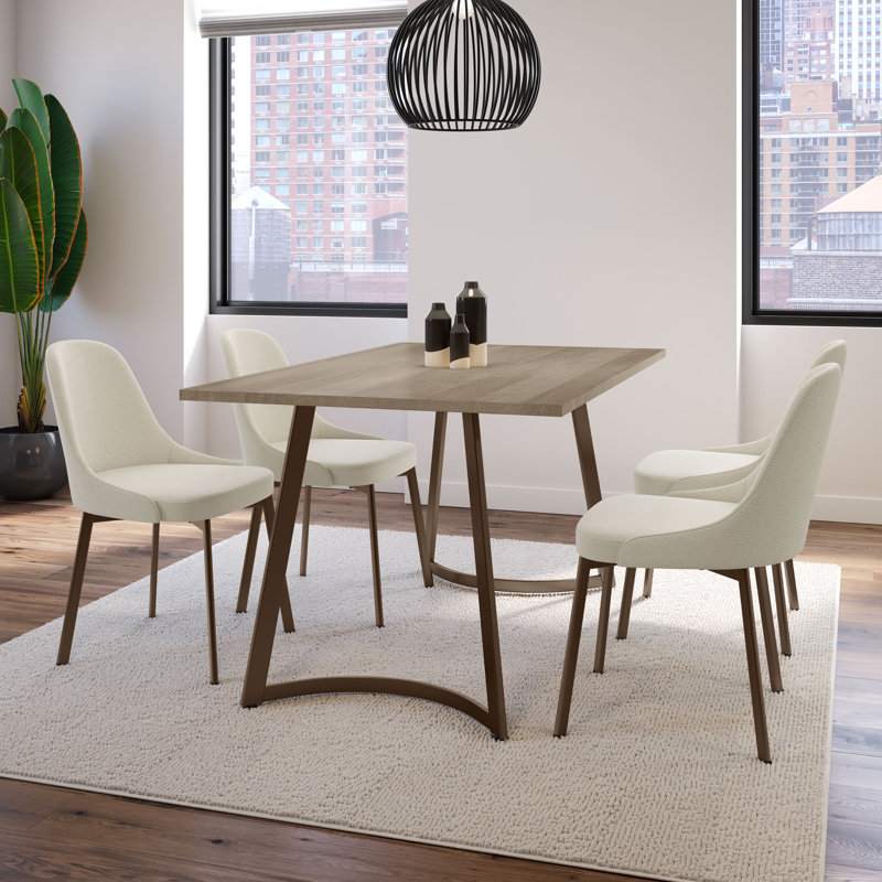 Chaise parsons Korde, Crème, Bronze