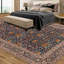 Hand Knotted Wool Area Rug in Navy
