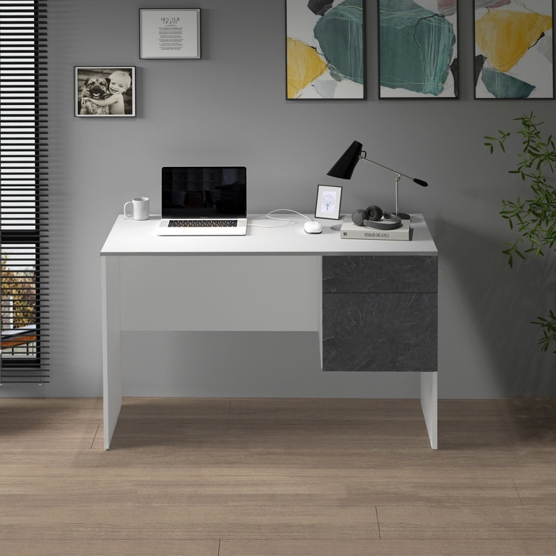 Rudman Computer Desk, GreyWhite