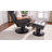 Kalson Swivel Recliner with Ottoman, Reclining Chair with Adjustable Back, Faux Leather-802971849