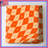 Orange Beige Checkered Quilted Bedspread All Sizes-128741863