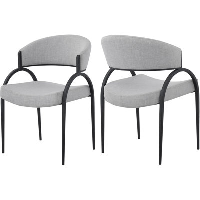 17.72'' H Upholstered Metal Armchair
