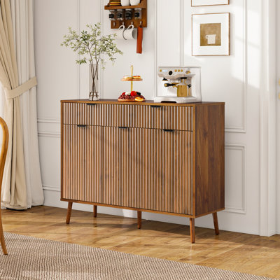 Rhythm Sideboard and Buffets Cabinet, Modern Buffet Table, Kitchen Sideboard Cabinet, Dining Storage Credenza, 43.3 x 15.8 x 34.7 in