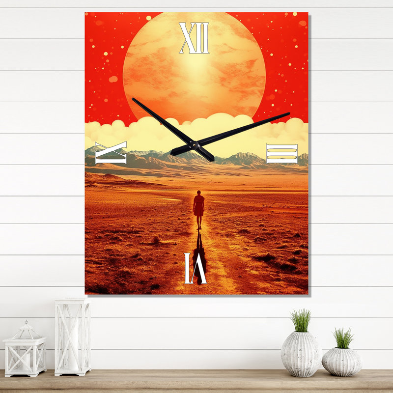 Horloge murale japonaise Geisha II, H 28 po x l 12 po x P 1 po