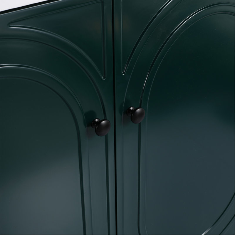 Freestanding Bathroom Vanity & 2 Soft-Close Cabinet Doors-Excluding Sink, Vert foncé, 35"