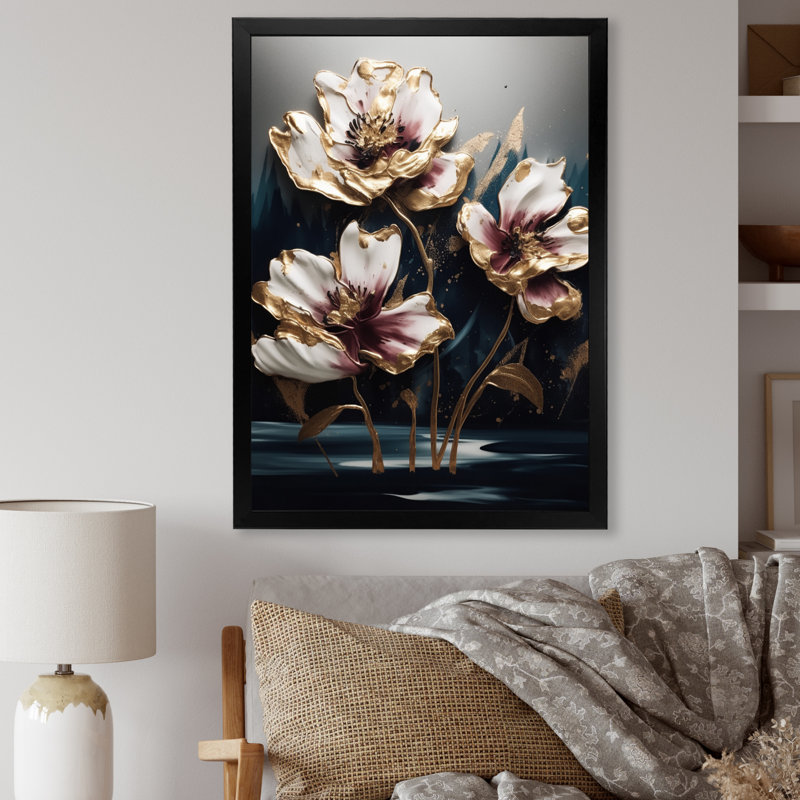 Tapisserie mauve violette III - reproduction, Cadre photo noir, H 20 po x l 12 po x P 1 po