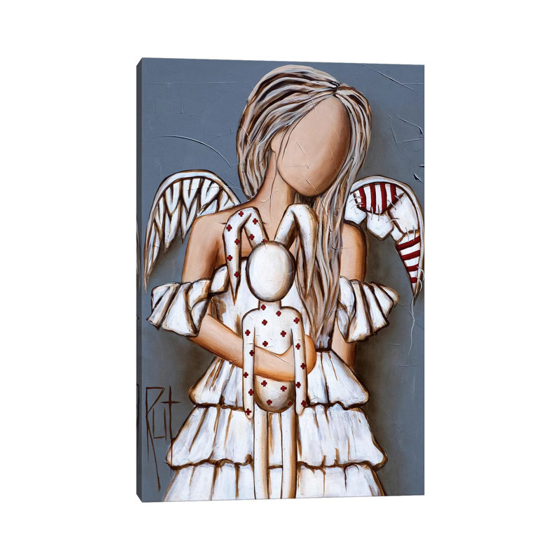 « Cosy » par rut art Creations-impression d’art graphique, H 26 po x l 18 po x 1,5 po, Toile tendue, Pas de tapis