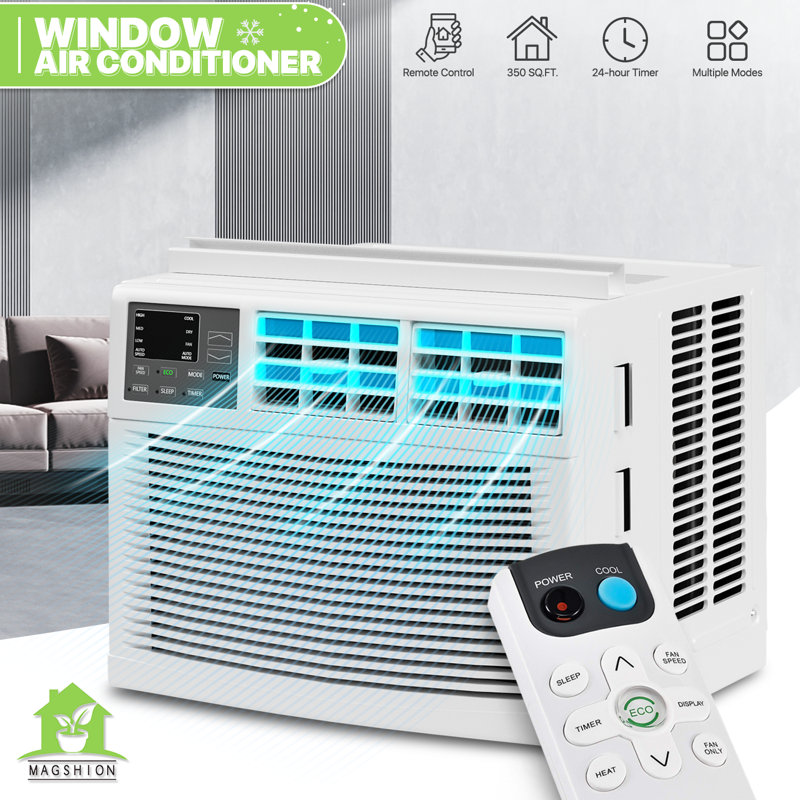 Magshion 8000 BTU White Window Air Conditioner with Remote