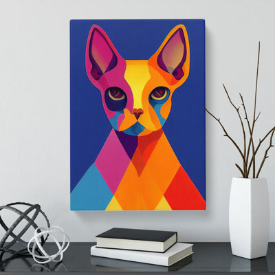 Sphynx Cat Hypreprism - Wrapped Canvas
