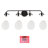 Vendramin 4-Light Black Dimmable Vanity Light-1681620618