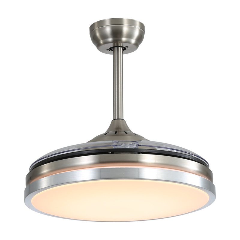 Caidynce Ceiling Fan with LED Lights, Brushed Nickel