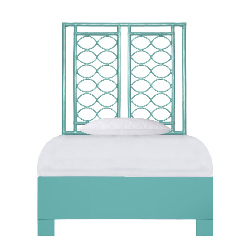 Infinity Low Profile Platform Bed, Twin XL, Turquoise
