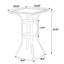 3 tabourets de bar d'extérieur - chaises et table en verre pour jardin, piscine et balcon