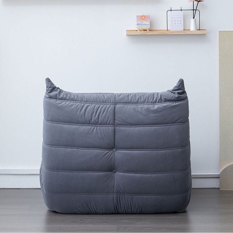 Cozy Modern Lounge Chair, Grey Microfiber / Microsuede