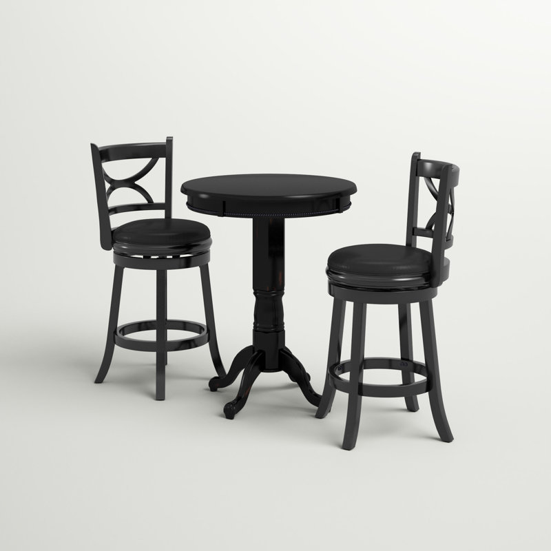 Adelaida 2 - Person Solid Wood Solid Wood Top Pedestal Dining Set