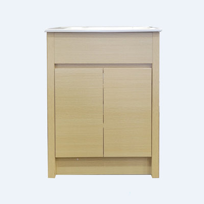 Anaheid 24-inch W x 18-inch D 2-Door Bathroom Vanity with Single Sink and White Ceramic Countertop
