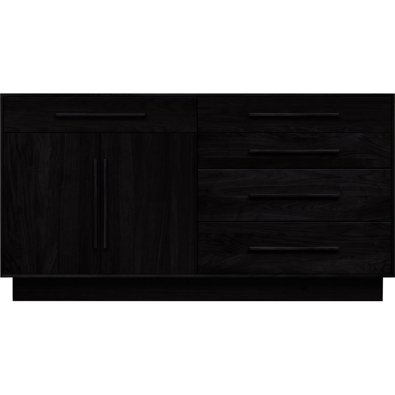 Moduluxe 5 - Drawer Solid Wood Dresser, Autumn Cherry, Right