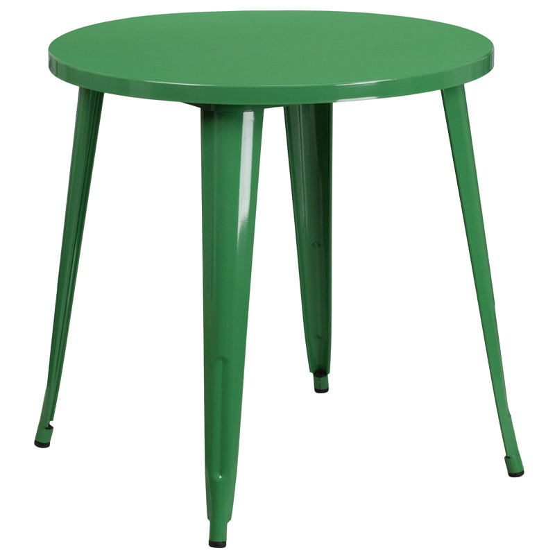 Brinson Round Steel Bistro Set, Green, 17.5"