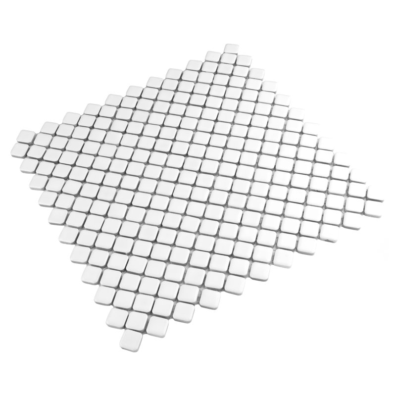 Hudson Diamond 1" x 1" Porcelain Grid Mosaic Wall & Floor Tile, White