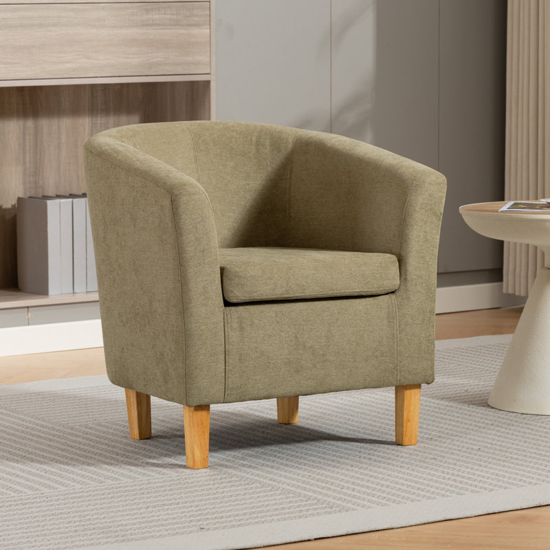 Upholstered Armchair, Green