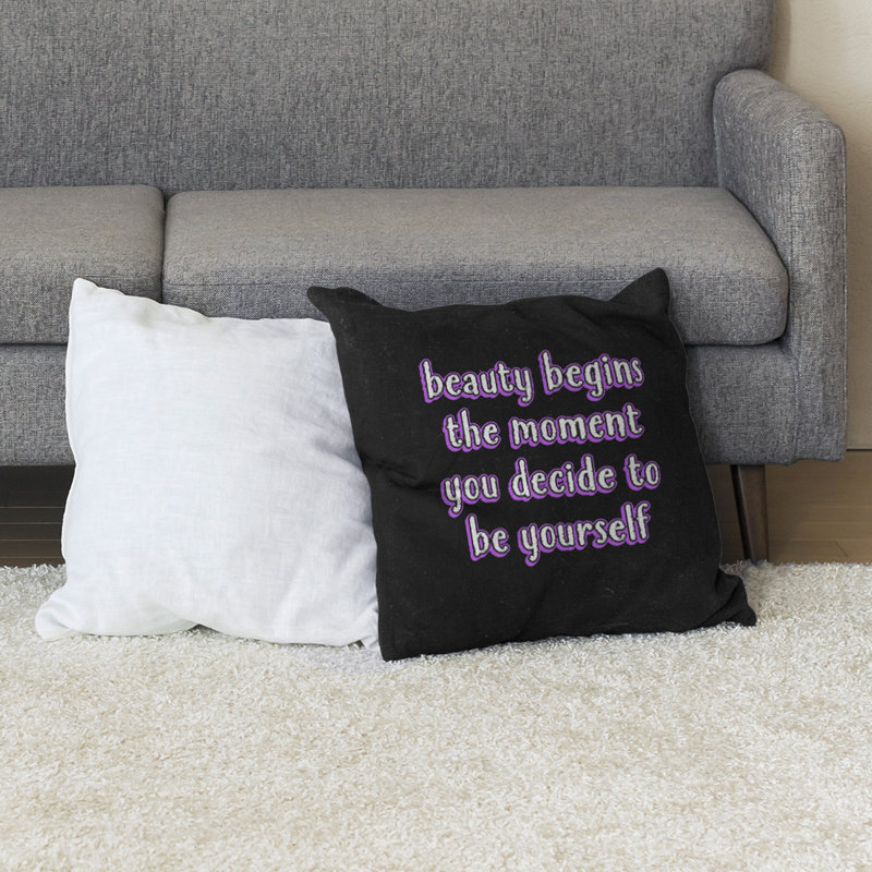 Coussin de sol True Beauty, 40 po x 40 po, Mauve