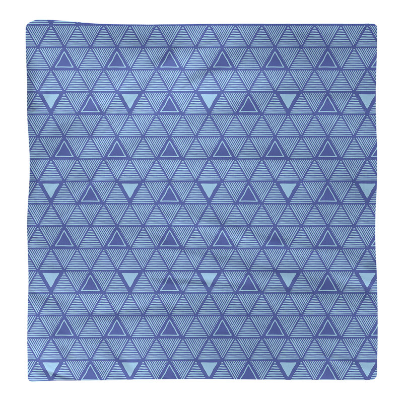 Jordao Cotton Abstract Square Napkin, Blue/Sky Blue, 0.1" H x 10" W x 10" D