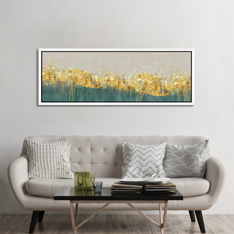 Abstract Acrylic Painting II 1 Piece Panoramic Wall Art on Canvas, 182.88 cm H x 60.96 cm W x 4.445 cm D