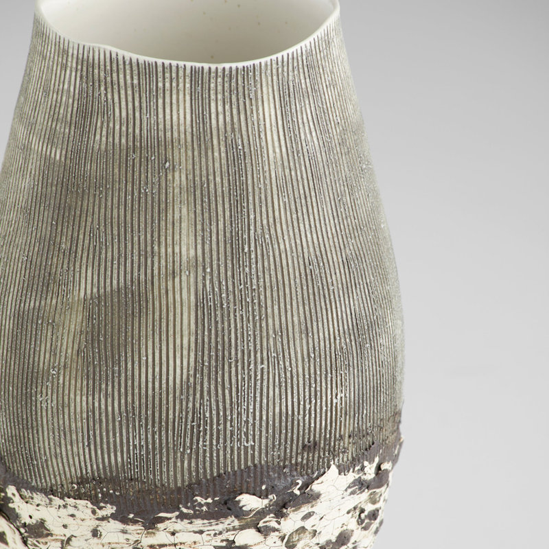 Calypso Handcrafted Ceramic Table Vase, 10" H x 5" W x 5" D
