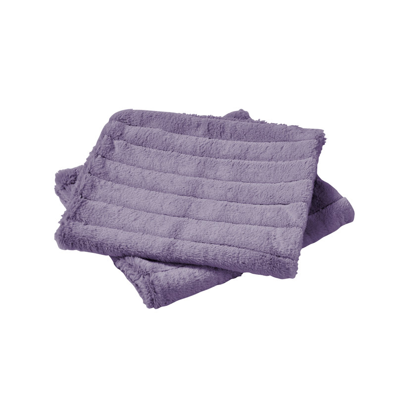 Housse de coussin en polyester Super Mink, Prune noire