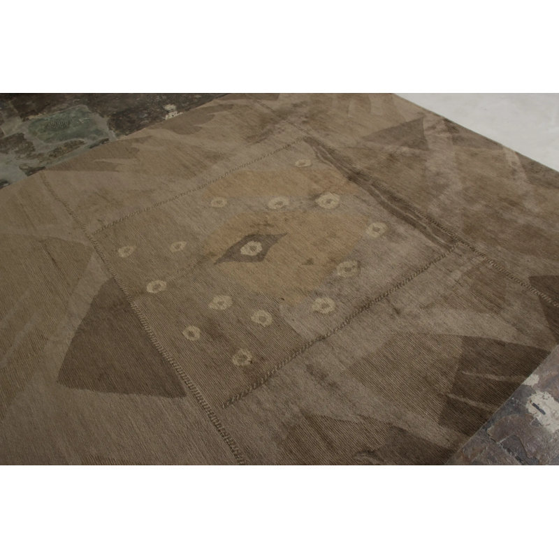 Handmade Silk and Wool Area Rug
