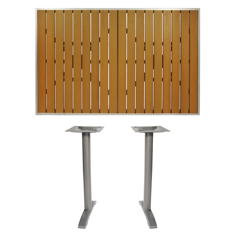 Table rectangulaire L 48 po x l 32 po Longport, Argent